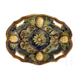 Ovale Fayence-Schale in der Art des George Palessy, Frankreich, um 1600