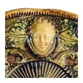 Ovale Fayence-Schale in der Art des George Palessy, Frankreich, um 1600