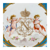 Kleine Vase und Sevres-Teller, 1. H&auml;lfte 19. Jhdt.