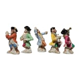 F&uuml;nf Figuren aus der sog. "Affenkapelle", Dresden, 20. Jhdt.