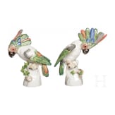 Ein Paar Porzellanfiguren, "Kakadus", Nymphenburg, 20. Jhdt.