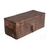 Eisenbeschlagene h&ouml;lzerne Kriegskasse, deutsch, 17. Jhdt.
