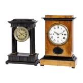 Zwei Biedermeier-Uhren, deutsch, 1. H&auml;lfte 19. Jhdt.
