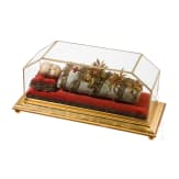 Fatschenkindl mit Wachskopf, in Vitrine, s&uuml;ddeutsch, 19. Jhdt.