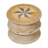 Pyxis aus Alabaster, Grand-Tour-Objekt im Stil der Renaissance, 19. Jhdt.
