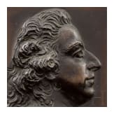 Bronzeplakette mit Portraitkopf K&ouml;nig Karls X. Gustav von Schweden, Italien, Mitte 17. Jhdt.