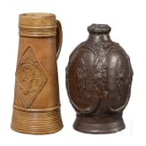 Schnelle und Steingutflasche, deutsch, 17. Jhdt.