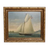 Berliner Regatta-Verein 1881 - Pokal und Bild des Siegerbootes aus dem Jahr 1883