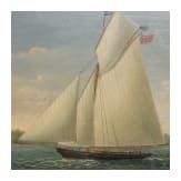Berliner Regatta-Verein 1881 - Pokal und Bild des Siegerbootes aus dem Jahr 1883