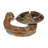 Zwei Kupferarmreifen, sog. "Manillen", Nigeria