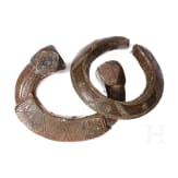 Zwei Kupferarmreifen, sog. "Manillen", Nigeria