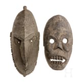 Zwei Ritualmasken, Afrika