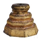 Bronzener S&auml;ulensockel, Indien, 18./19. Jhdt.