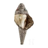 Silbermontiertes Schneckenhorn (Shankha), Tibet, 19. Jhdt.