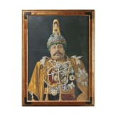 Gro&szlig;es Portrait des Maharadschas Dev Shumshere, um 1900