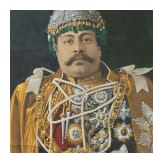 Gro&szlig;es Portrait des Maharadschas Dev Shumshere, um 1900