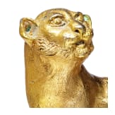 Vergoldete L&ouml;wenskulptur, Bronze, 19. - 20. Jhdt.