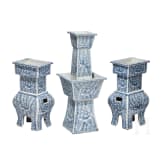Drei Kerzenhalter, China, sp&auml;te Qing-Dynastie, um 1850