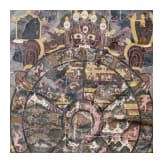 Teekanne, Deckelgef&auml;&szlig; und Thangka-Bild, 19. Jhdt.
