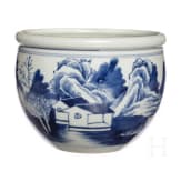 Hohe Sch&uuml;ssel, wei&szlig;-blau, China, fr&uuml;hes 20. Jhdt.