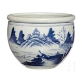 Hohe Sch&uuml;ssel, wei&szlig;-blau, China, fr&uuml;hes 20. Jhdt.
