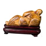 Elfenbeinfigur eines ruhenden Weisen, China, Qing-Dynastie