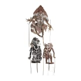 Drei Nang Luang-Schattenspielfiguren, Thailand, um 1900