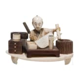 Okimono eines Handwerkers, Japan, Meiji-Period