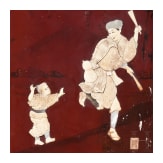 Ein Paar Lackbilder, Japan, Meiji-Periode