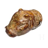 Vollplastischer Tierkopf, Vorderer Orient, Ende 2. Jtsd. - Anfang 1. Jtsd. v. Chr.