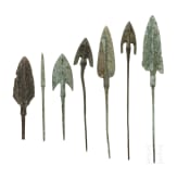 Sieben Pfeilspitzen, Bronze, Vorderasien, ca. 1000 v. Chr.