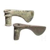 Zwei T&uuml;llen&auml;xte, Bronze, Luristan, Westiran, 2500 - 2000 v. Chr.