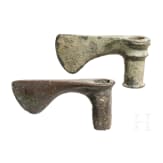 Zwei T&uuml;llen&auml;xte, Bronze, Luristan, Westiran, 2500 - 2000 v. Chr.