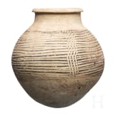 Ovoides Keramikgef&auml;&szlig; mit Streifendekor, vorderasiatisch