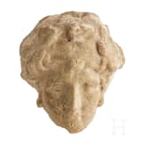 Terrakottakopf des Herakles, Griechenland, hellenistisch, 3. - 2. Jhdt. v. Chr.