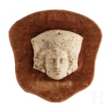 Terrakottak&ouml;pfchen der Medusa(?), Griechenland, hellenistisch, 3. - 2. Jhdt. v. Chr.