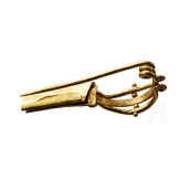 Goldene Miniatur-Bogenfibel, italisch, 8. Jhdt.