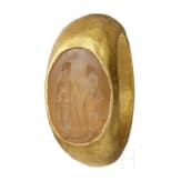 Gro&szlig;er Goldring mit Gemme, r&ouml;misch, 1. - 2. Jhdt.