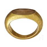 Gro&szlig;er Goldring mit Gemme, r&ouml;misch, 1. - 2. Jhdt.