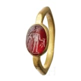 Sch&ouml;ner Goldring mit Gemme, r&ouml;misch, 2. - 3. Jhdt.