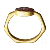 Sch&ouml;ner Goldring mit Gemme, r&ouml;misch, 2. - 3. Jhdt.