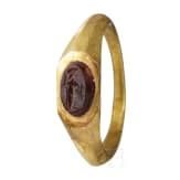 Goldring mit Gemme, r&ouml;misch, 2. - 3. Jhdt.