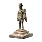 Merkurstatuette auf Sockel, r&ouml;misch, 2. - 3. Jhdt.