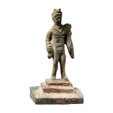 Merkurstatuette auf Sockel, r&ouml;misch, 2. - 3. Jhdt.