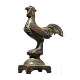 Ein kleiner Hahn aus Bronze, r&ouml;misch, 1. - 2. Jhdt.