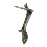 Fig&uuml;rlich verzierter Bronzegriff, r&ouml;misch, 2. - 3. Jhdt.