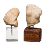 Miniaturtorso der Venus und Handfragment, Marmor, r&ouml;misch, 1. Jhdt.
