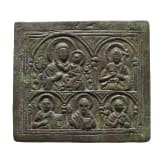 Small bronze panel, late Byzantine, 11th - 14th century