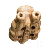 Ein Cohoba-Sauger in anthropomorpher Gestalt, Taino-Kultur, Karibik, 11. - 15. Jhdt.