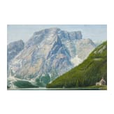 Gem&auml;lde Schweizer Bergsee, signiert "Angerosa 1909"